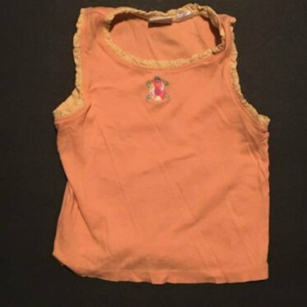 TALBOTS KIDS Girls' Embroidered TURTLE Slvls Top ~ Sz 4